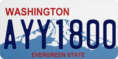 WA license plate AYY1800