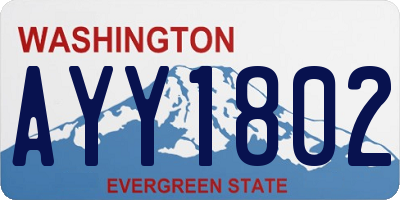 WA license plate AYY1802