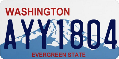 WA license plate AYY1804