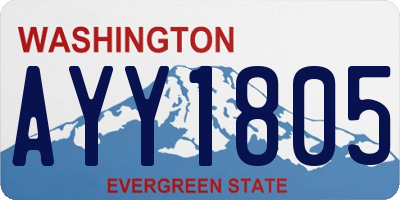 WA license plate AYY1805