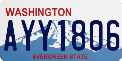 WA license plate AYY1806