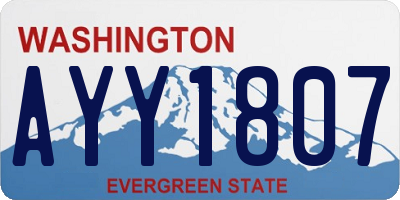 WA license plate AYY1807
