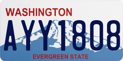 WA license plate AYY1808