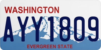 WA license plate AYY1809