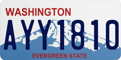 WA license plate AYY1810