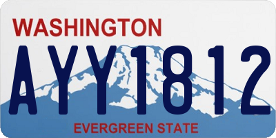 WA license plate AYY1812