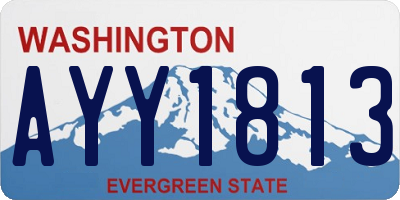 WA license plate AYY1813