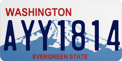 WA license plate AYY1814