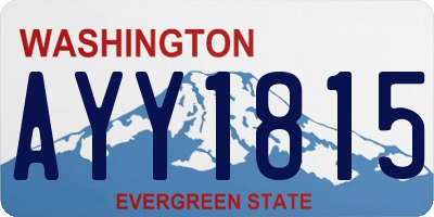 WA license plate AYY1815