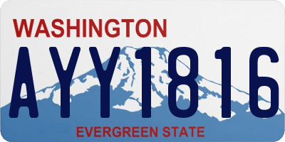 WA license plate AYY1816