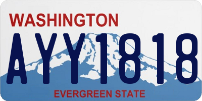 WA license plate AYY1818