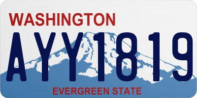 WA license plate AYY1819