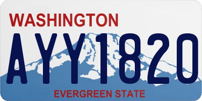 WA license plate AYY1820