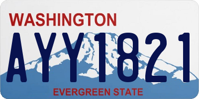 WA license plate AYY1821