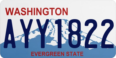 WA license plate AYY1822