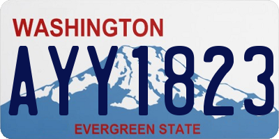 WA license plate AYY1823