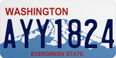 WA license plate AYY1824