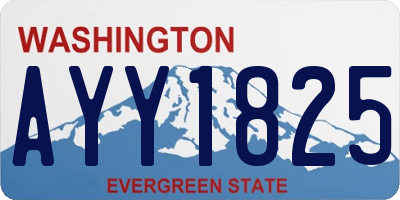 WA license plate AYY1825