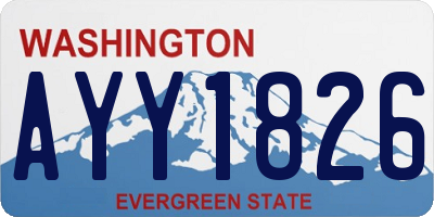 WA license plate AYY1826