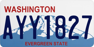 WA license plate AYY1827