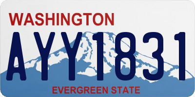 WA license plate AYY1831