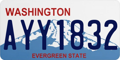 WA license plate AYY1832