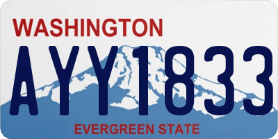 WA license plate AYY1833