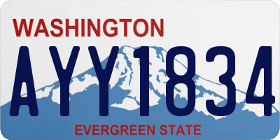 WA license plate AYY1834