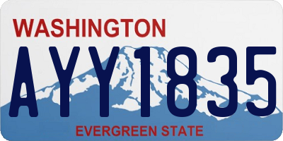 WA license plate AYY1835