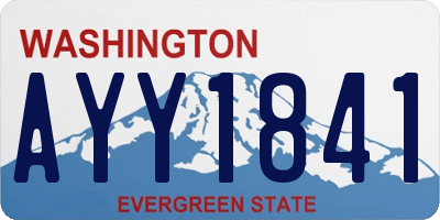 WA license plate AYY1841