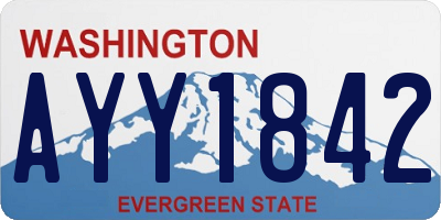 WA license plate AYY1842