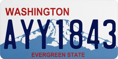 WA license plate AYY1843