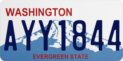 WA license plate AYY1844