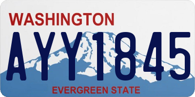 WA license plate AYY1845