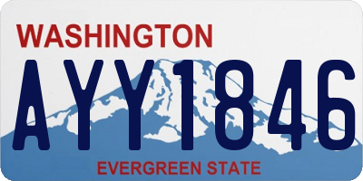 WA license plate AYY1846