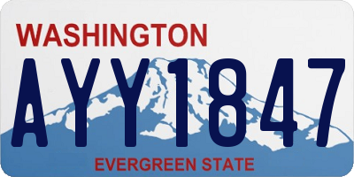 WA license plate AYY1847