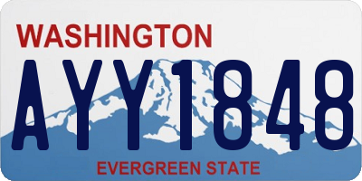 WA license plate AYY1848