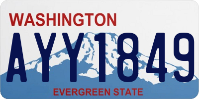 WA license plate AYY1849