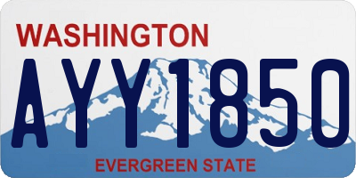 WA license plate AYY1850