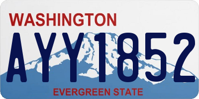 WA license plate AYY1852