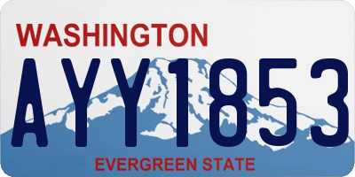 WA license plate AYY1853