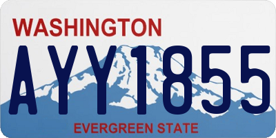 WA license plate AYY1855