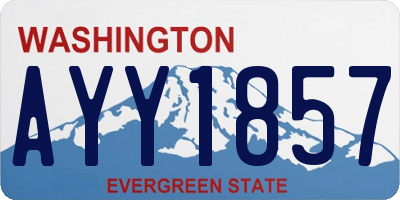 WA license plate AYY1857