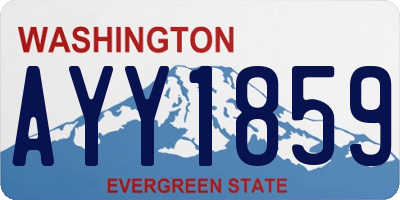 WA license plate AYY1859