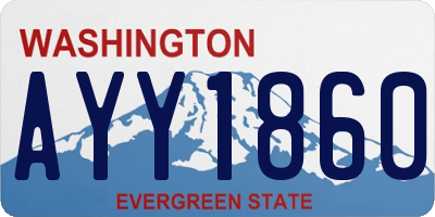 WA license plate AYY1860