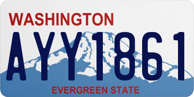 WA license plate AYY1861