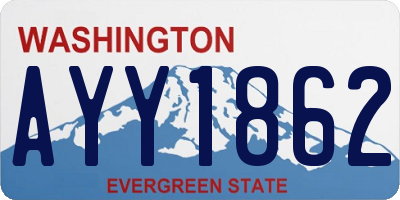 WA license plate AYY1862