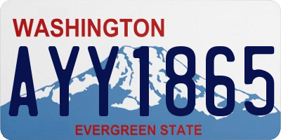 WA license plate AYY1865