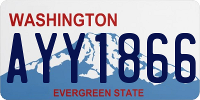 WA license plate AYY1866