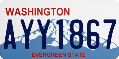 WA license plate AYY1867